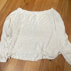 Free people sweatshirt with slits on the sides in off white